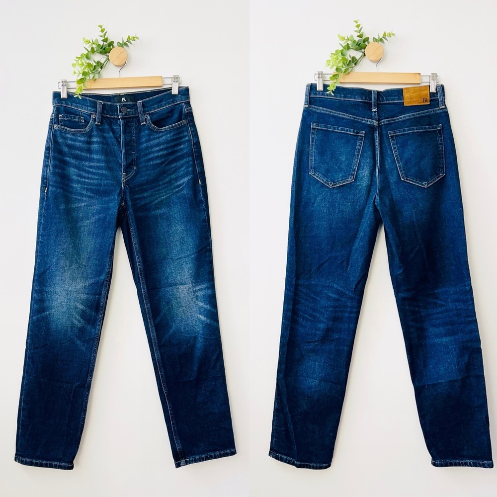 Banana Republic Dark Wash Button Fly Loose Mid Rise Jeans